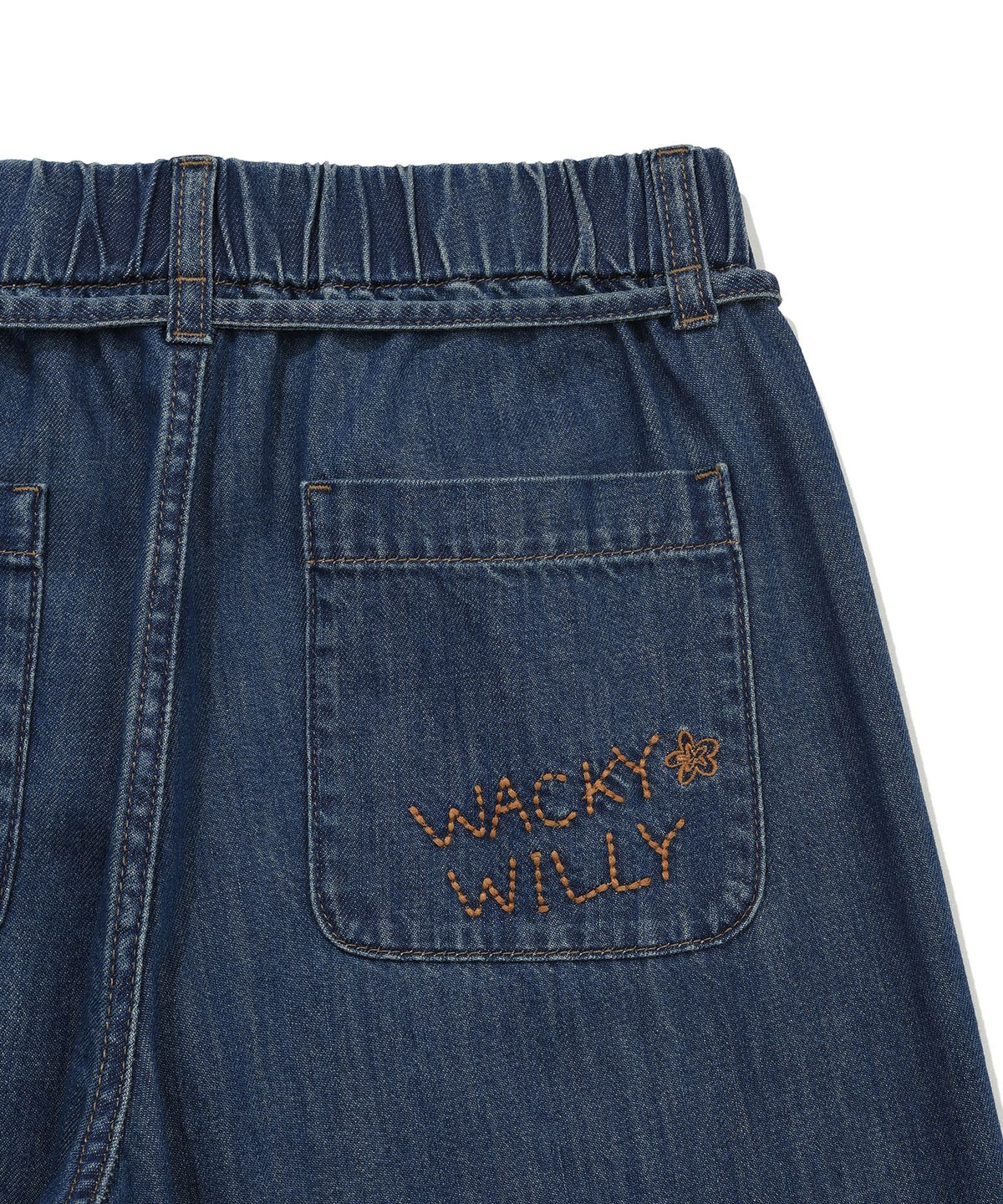 와키윌리(WACKY WILLY) [26SS] 우먼스 와이드핏 이지 데님팬츠 블루