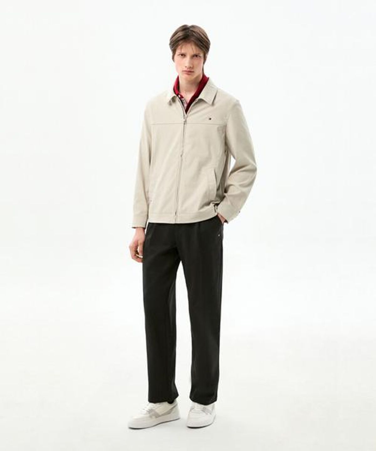 타미힐피거(TOMMY HILFIGER) 도비 칼라 트러커 재킷 (T12G0WOT790ML1Z00)
