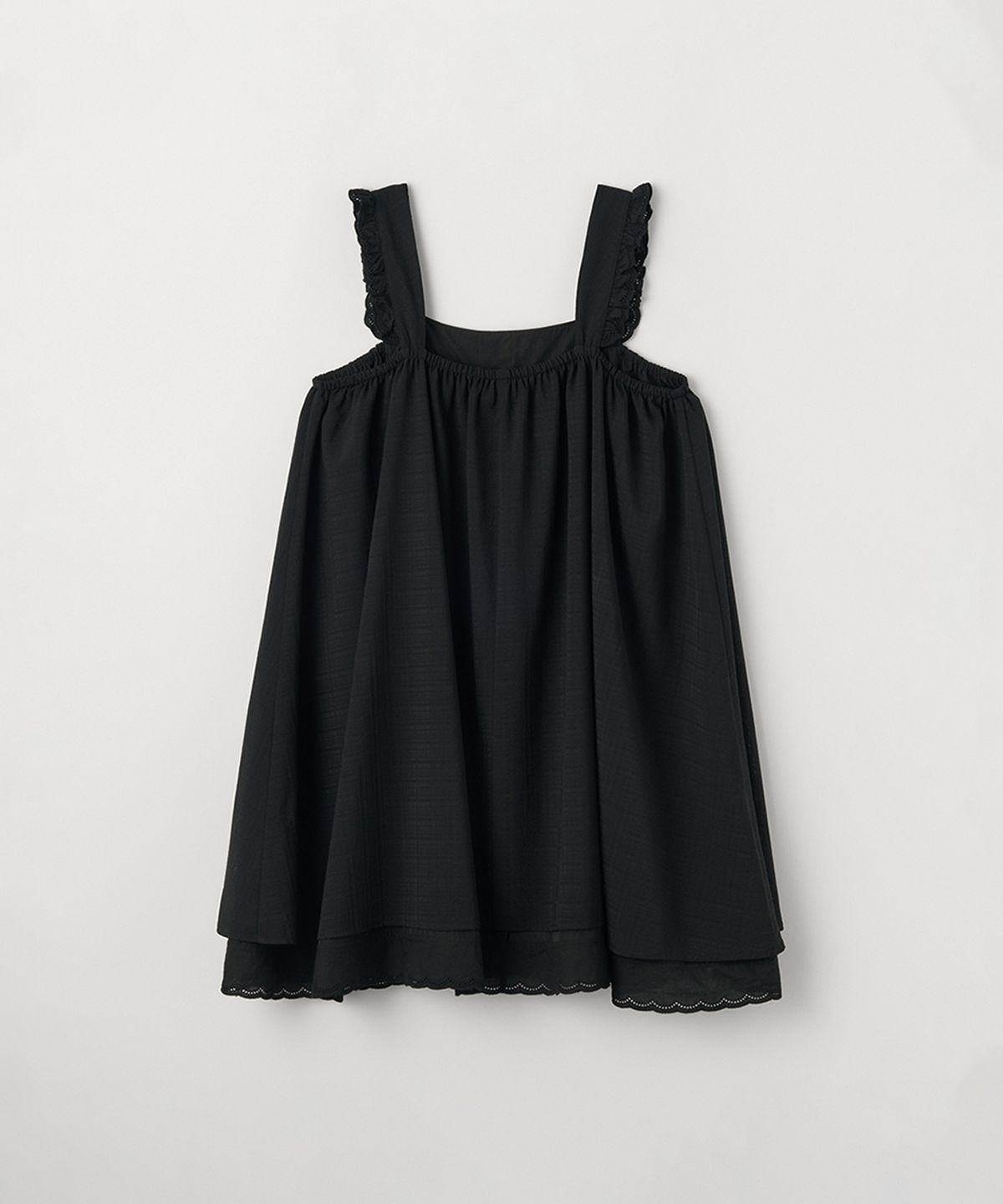 셀리테일즈(CELITAILS) CHECK BABYDOLL DRESS_BLACK