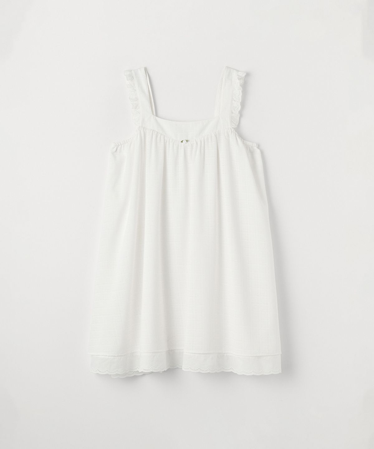 셀리테일즈(CELITAILS) CHECK BABYDOLL DRESS_WHITE
