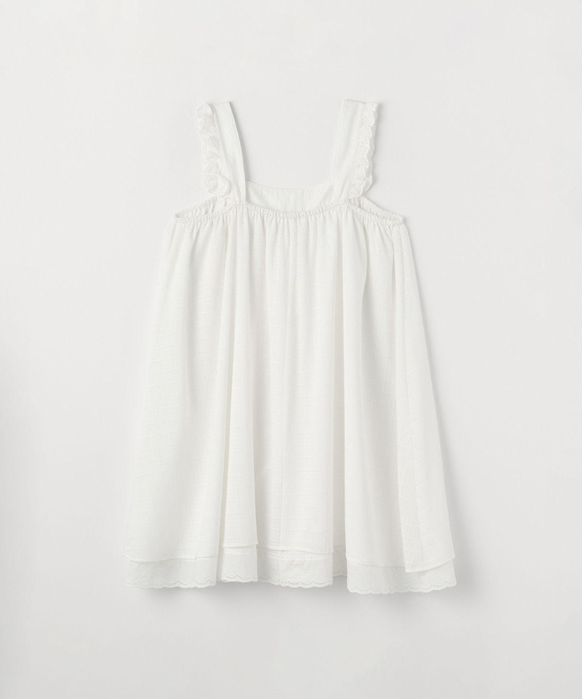 셀리테일즈(CELITAILS) CHECK BABYDOLL DRESS_WHITE