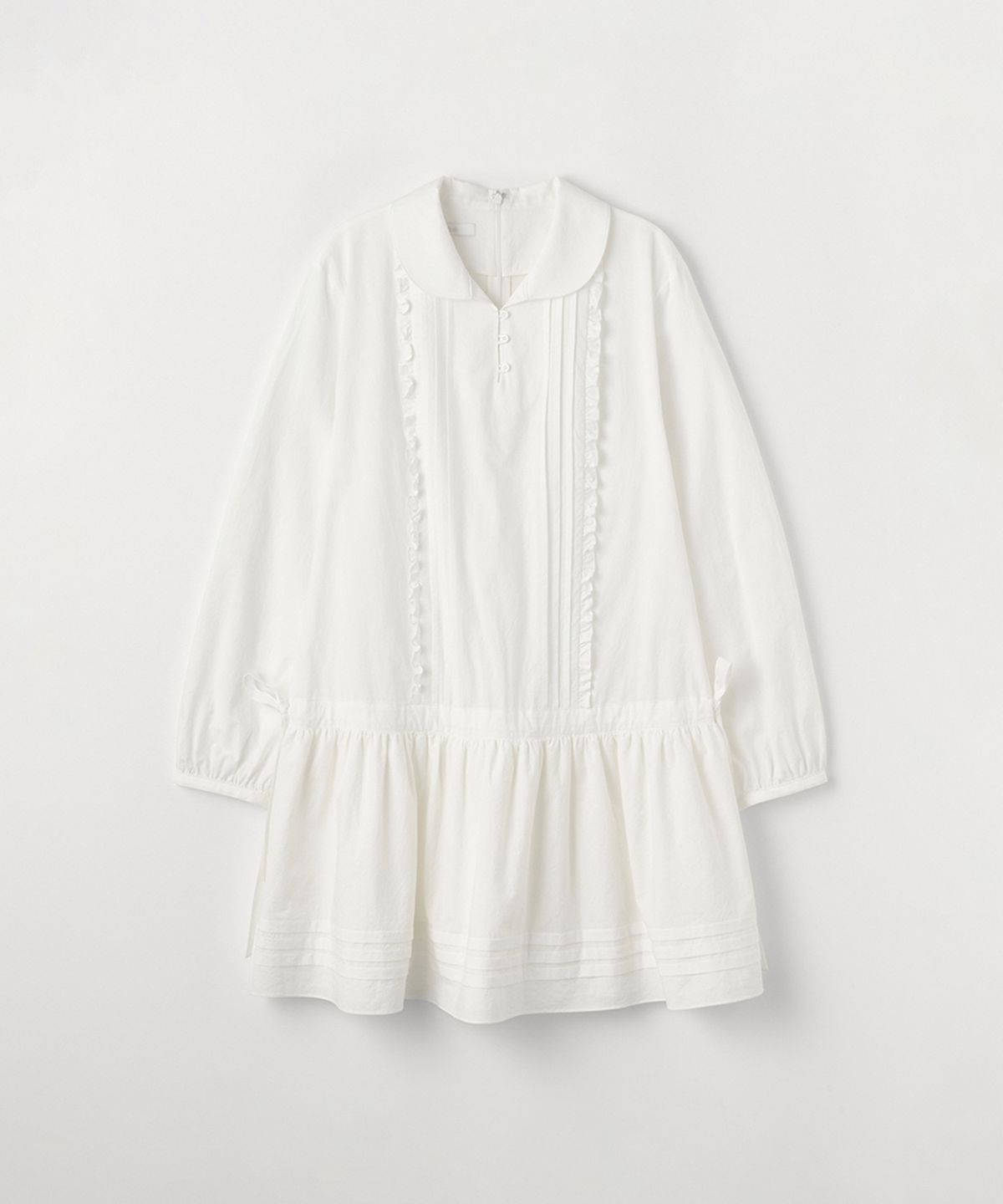 셀리테일즈(CELITAILS) FRILL PIN-TUCK MINI DRESS_WHITE