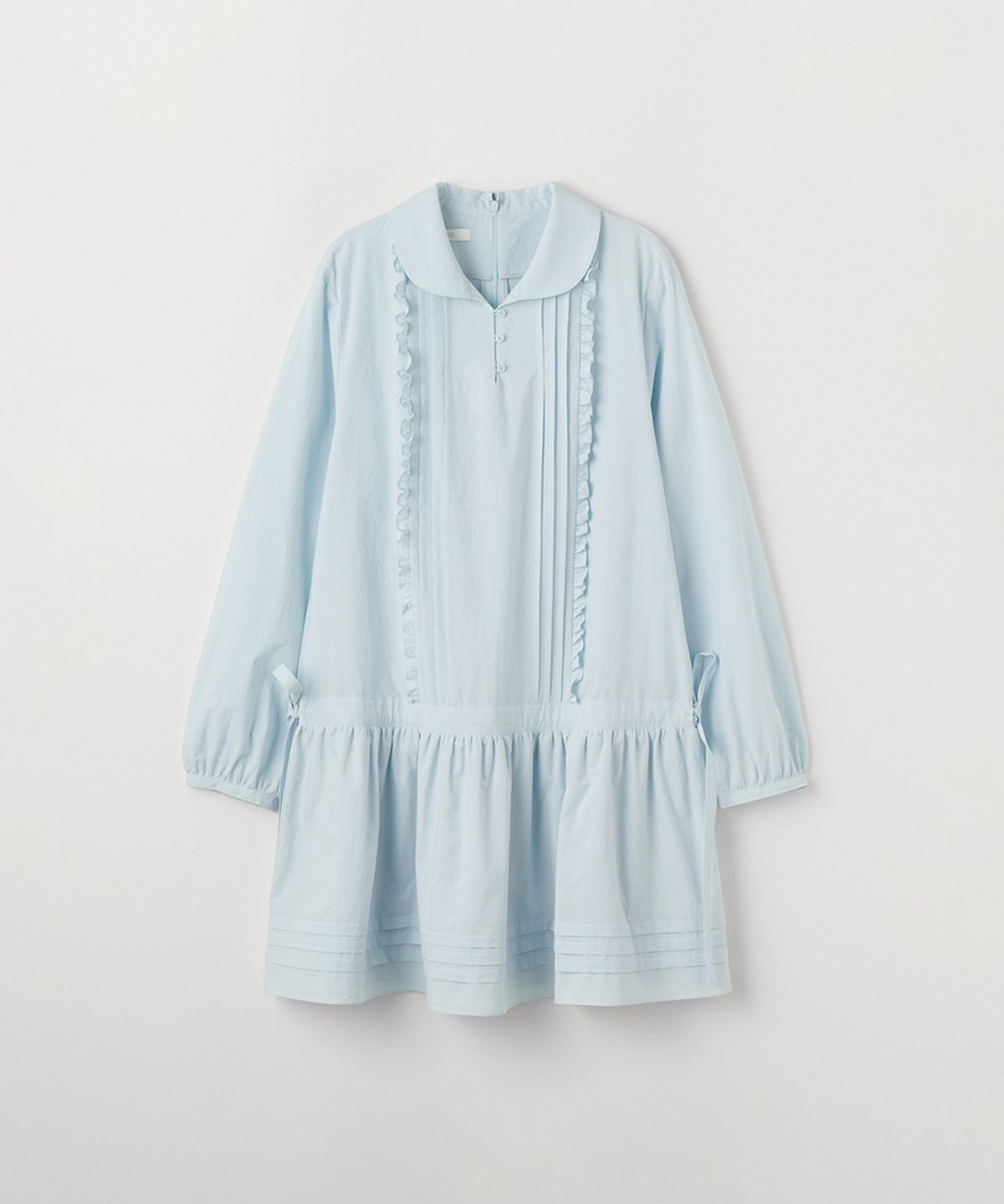 셀리테일즈(CELITAILS) FRILL PIN-TUCK MINI DRESS_SKY BLUE