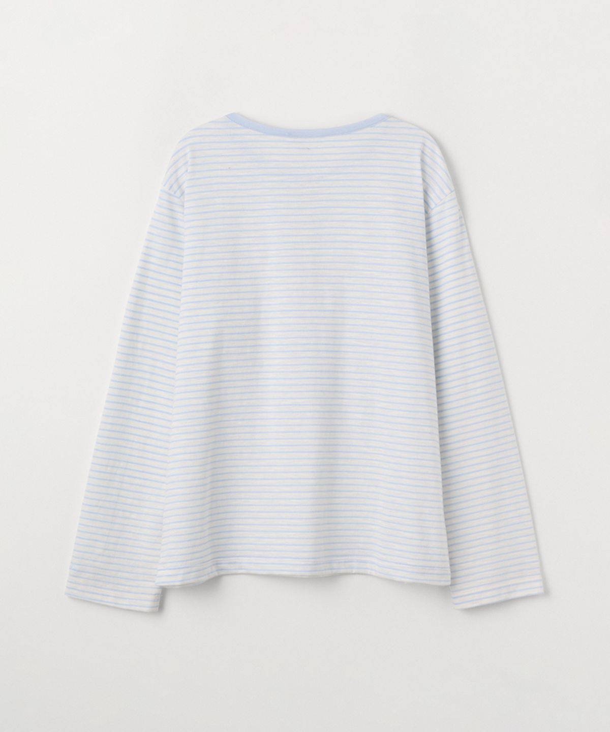 셀리테일즈(CELITAILS) STRIPE HENLEY NECK T-SHIRT_SKY BLUE