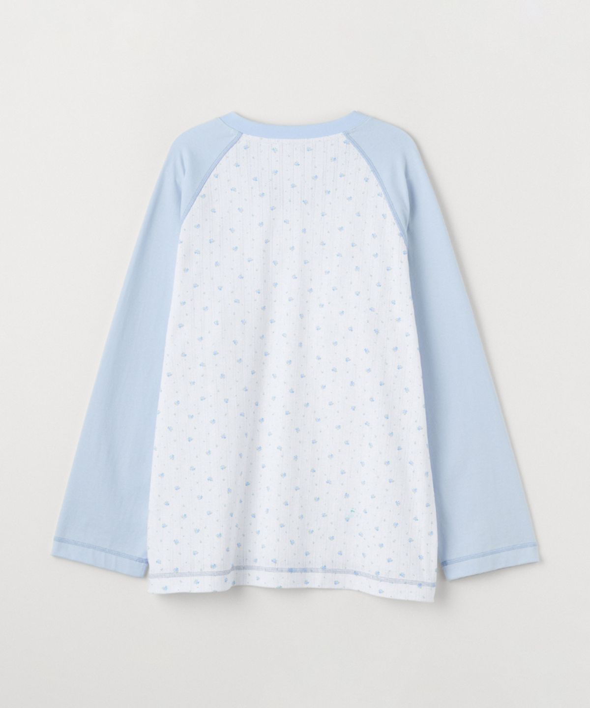 셀리테일즈(CELITAILS) FLOWER RAGLAN V-NECK T-SHIRT_SKY BLUE