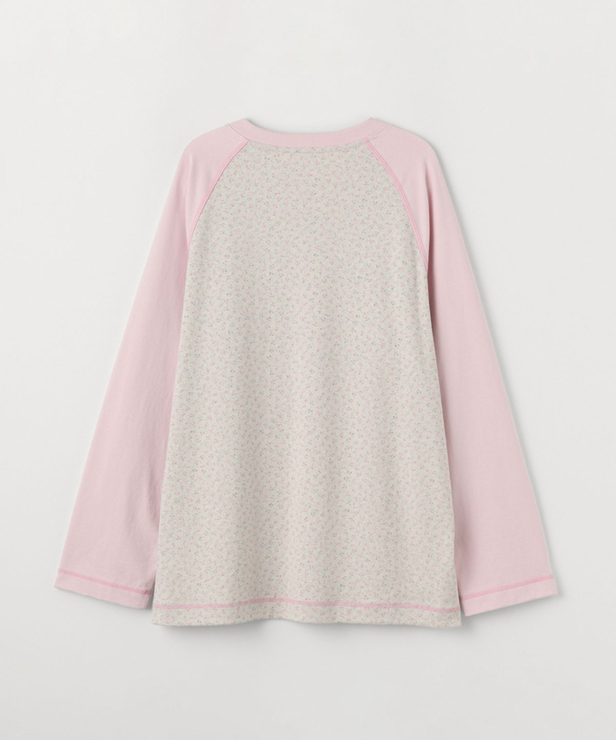 셀리테일즈(CELITAILS) FLOWER RAGLAN V-NECK T-SHIRT_PINK