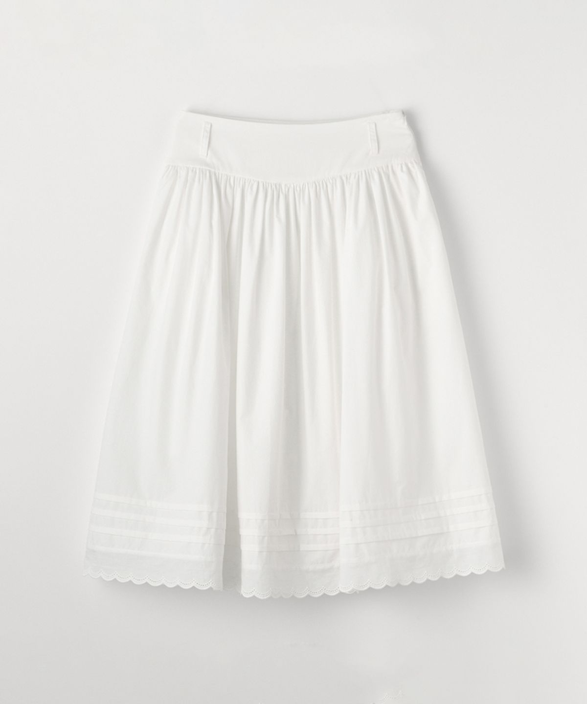 셀리테일즈(CELITAILS) YOKE SHIRRING LONG SKIRT_WHITE