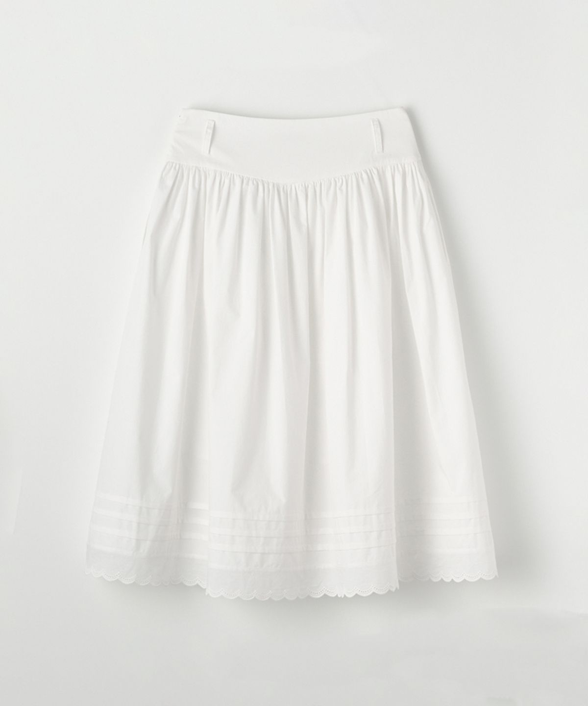 셀리테일즈(CELITAILS) YOKE SHIRRING LONG SKIRT_WHITE