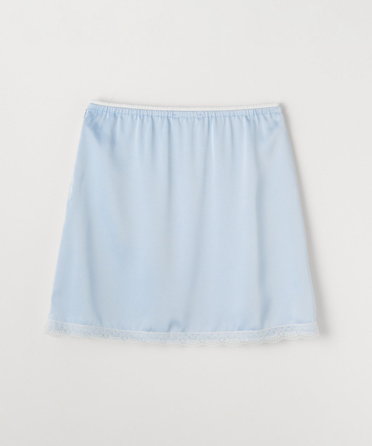 셀리테일즈(CELITAILS) SATIN LACE MINI SKIRT_SKY BLUE