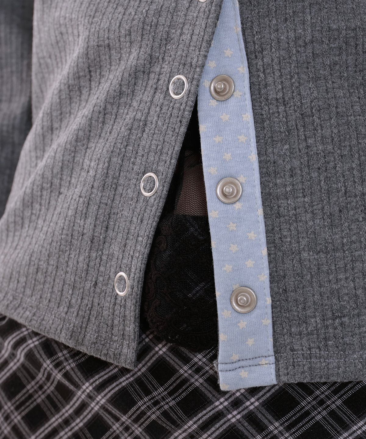 러닝하이(RUNNINGHIGH) 스타 포인트 슬림 가디건 [다크 그레이]