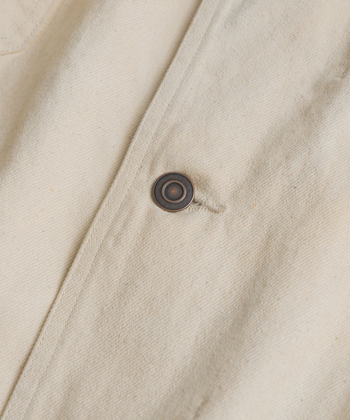 비헤비어(BEHEAVYER) WASHED LEATHER COLLAR COVERALL JACKET natural aged