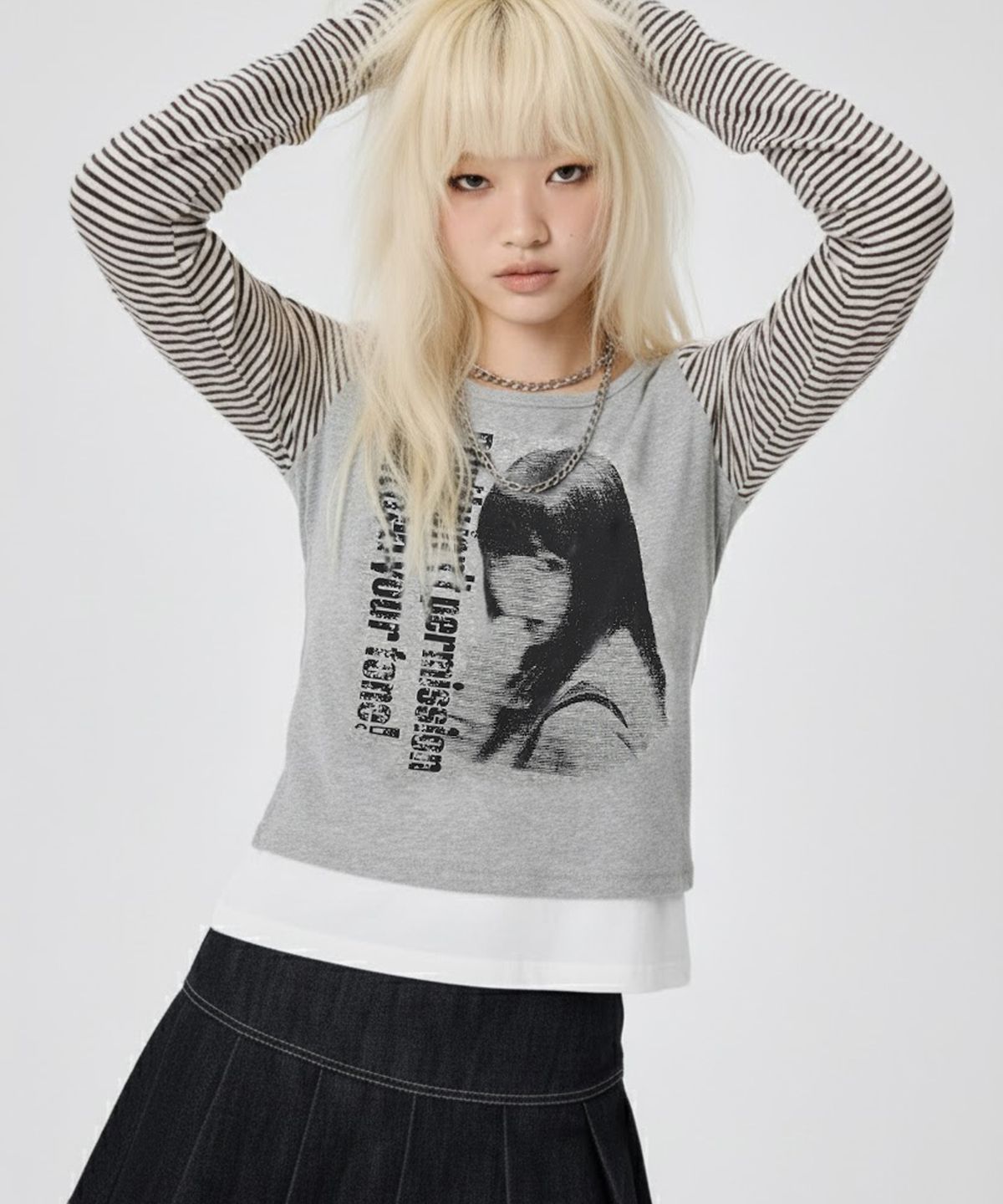 러닝하이(RUNNINGHIGH) 와치 유어 톤 L/S 티 [그레이]