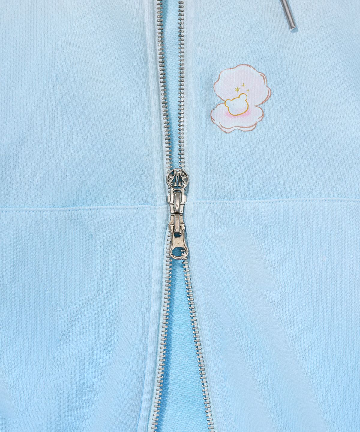 유희(YOUHEE) [KORILAKKUMA] DYEING HOOD ZIP-UP BLUE
