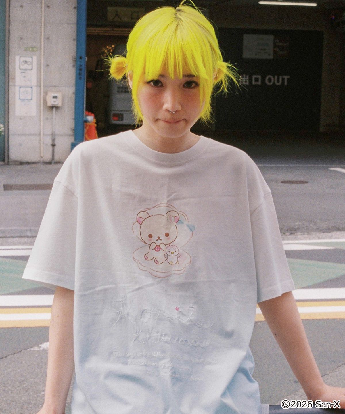 유희(YOUHEE) [KORILAKKUMA] DYEING T-SHIRTS BLUE