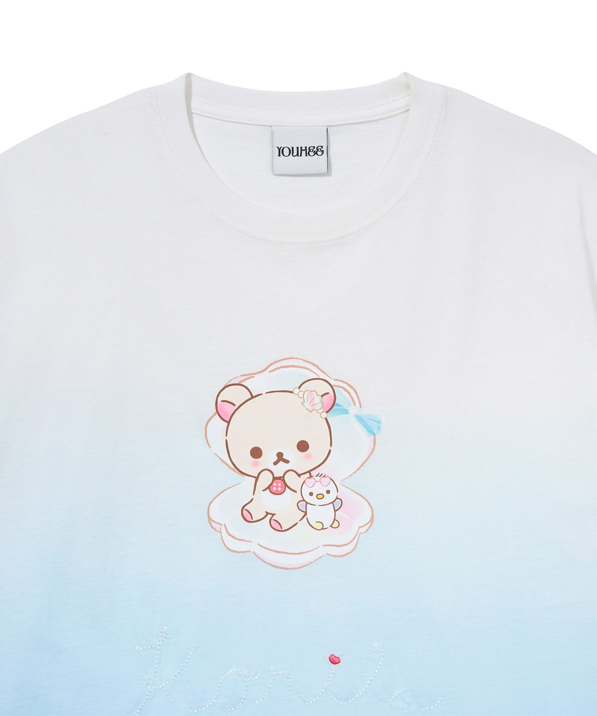 유희(YOUHEE) [KORILAKKUMA] DYEING T-SHIRTS BLUE