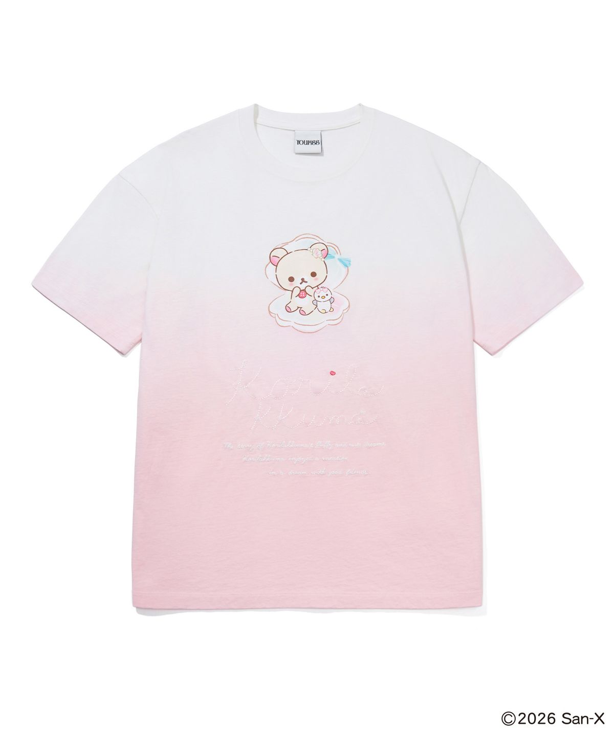 유희(YOUHEE) [KORILAKKUMA] DYEING T-SHIRTS PINK