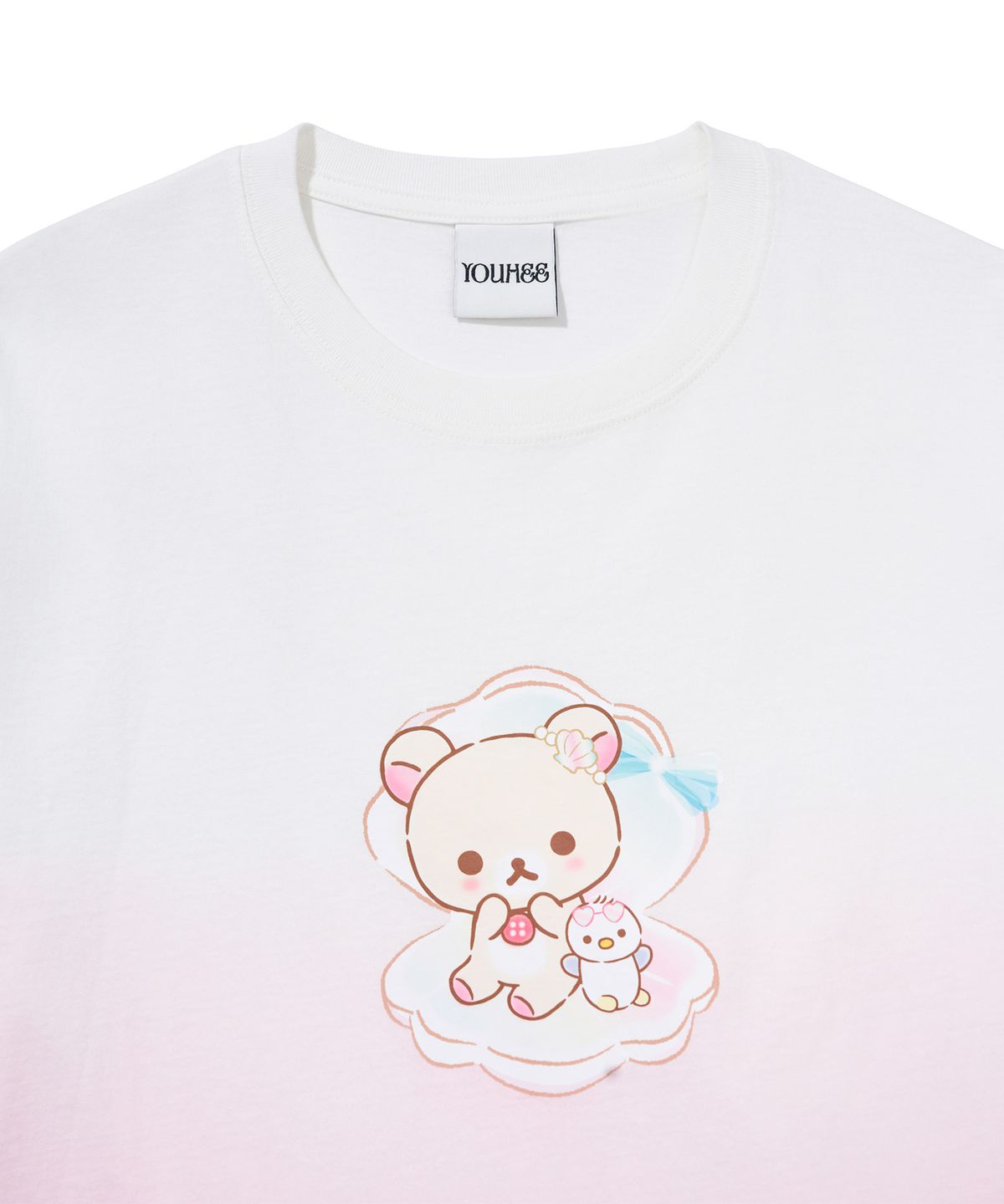유희(YOUHEE) [KORILAKKUMA] DYEING T-SHIRTS PINK