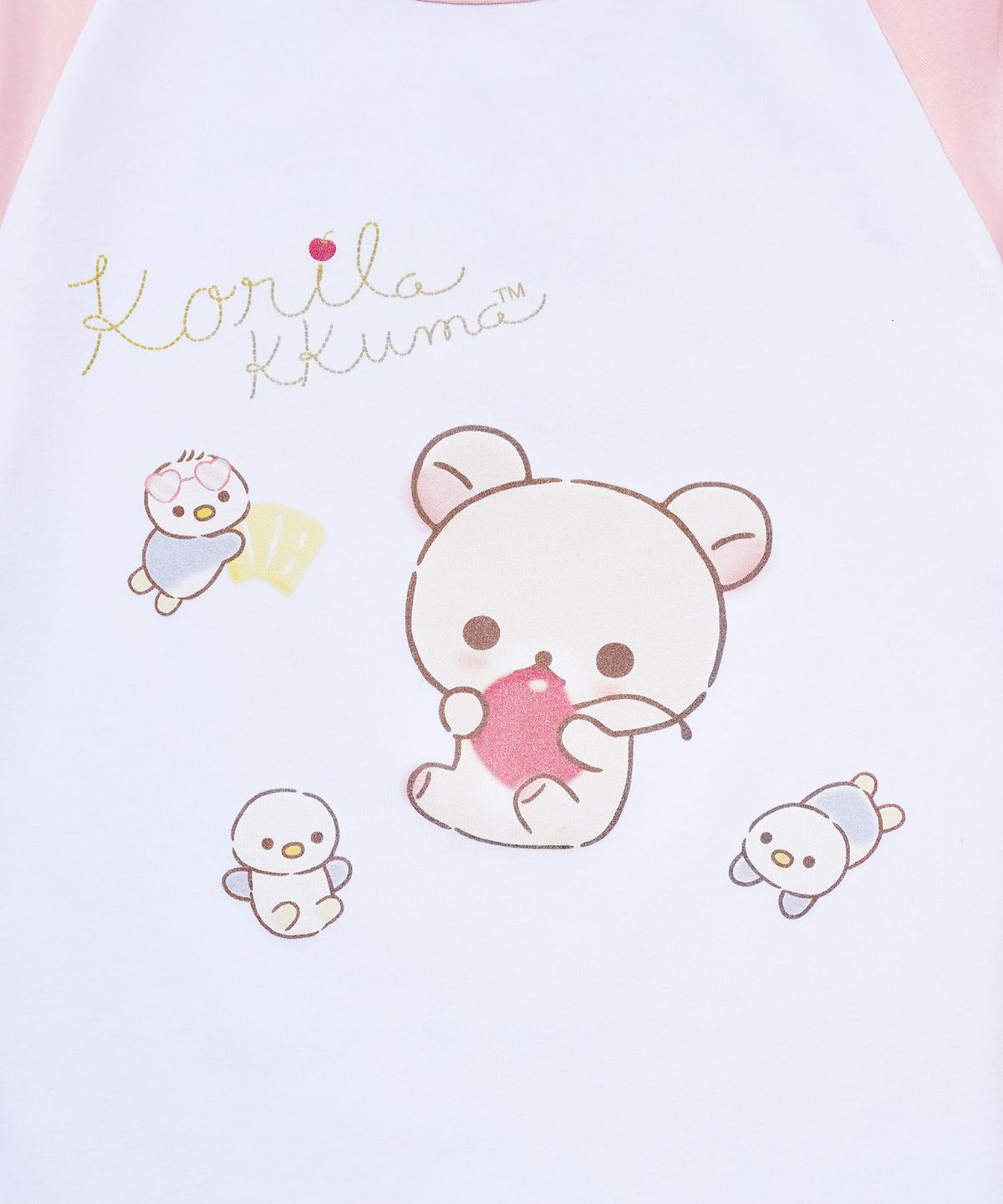 유희(YOUHEE) [KORILAKKUMA] RAGLAN T-SHIRTS PINK