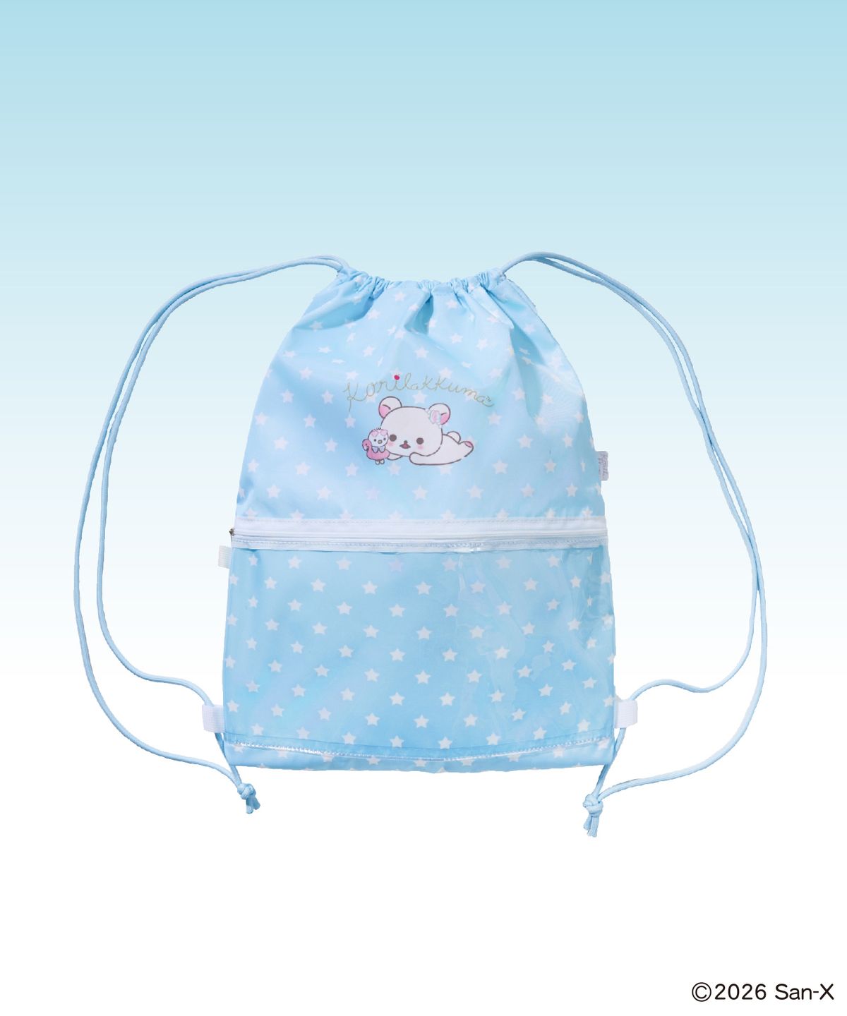 유희(YOUHEE) [KORILAKKUMA] STRING BAG BLUE