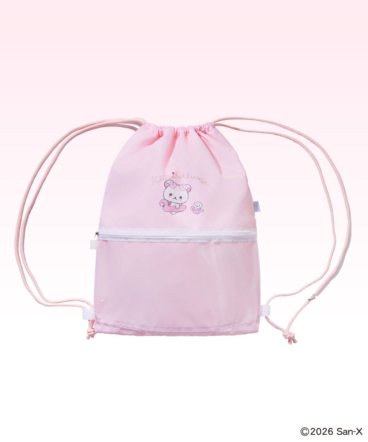 유희(YOUHEE) [KORILAKKUMA] STRING BAG PINK