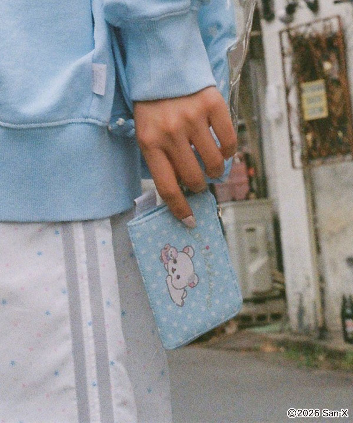 유희(YOUHEE) [KORILAKKUMA] CARD WALLET BLUE