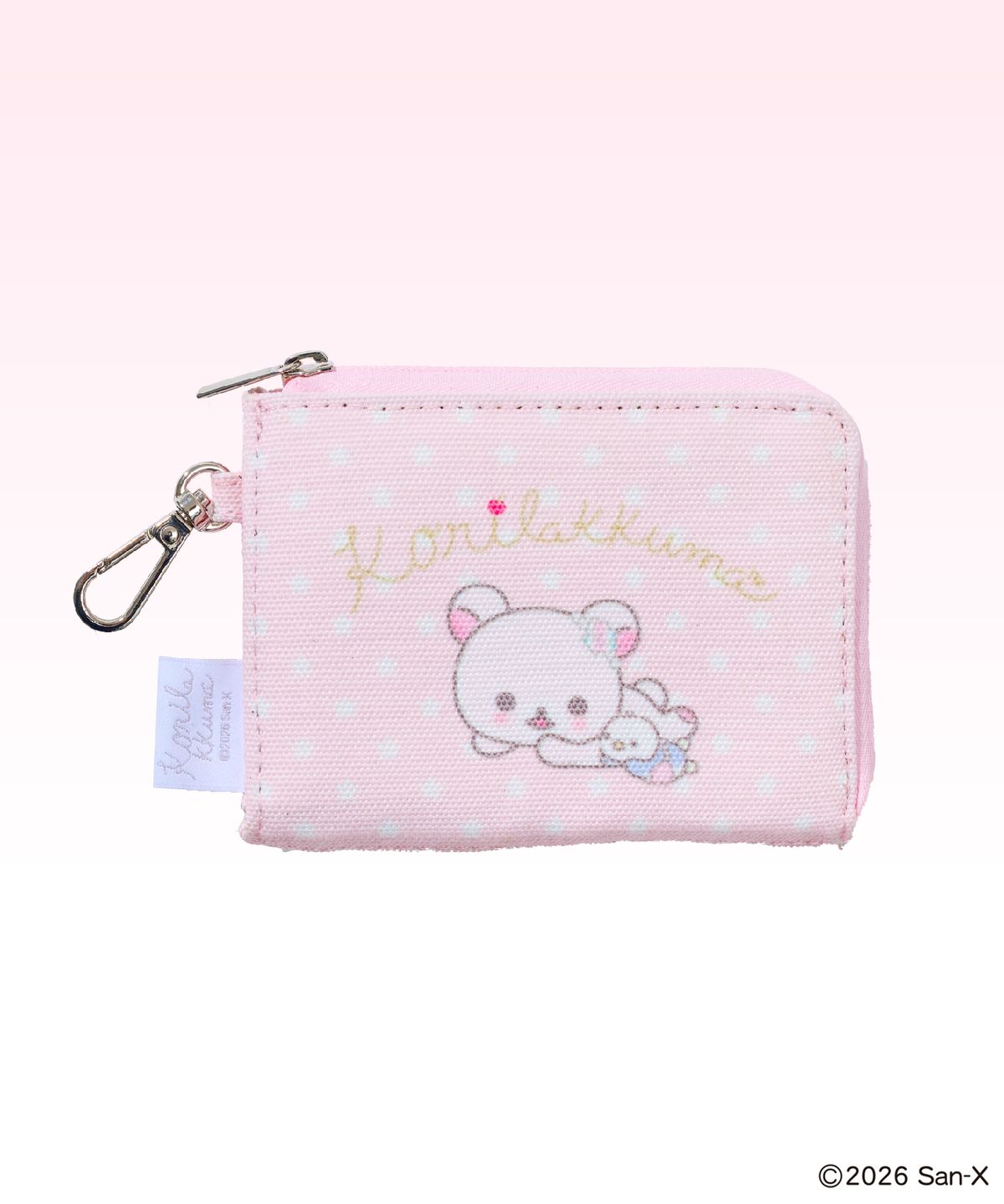 유희(YOUHEE) [KORILAKKUMA] CARD WALLET PINK