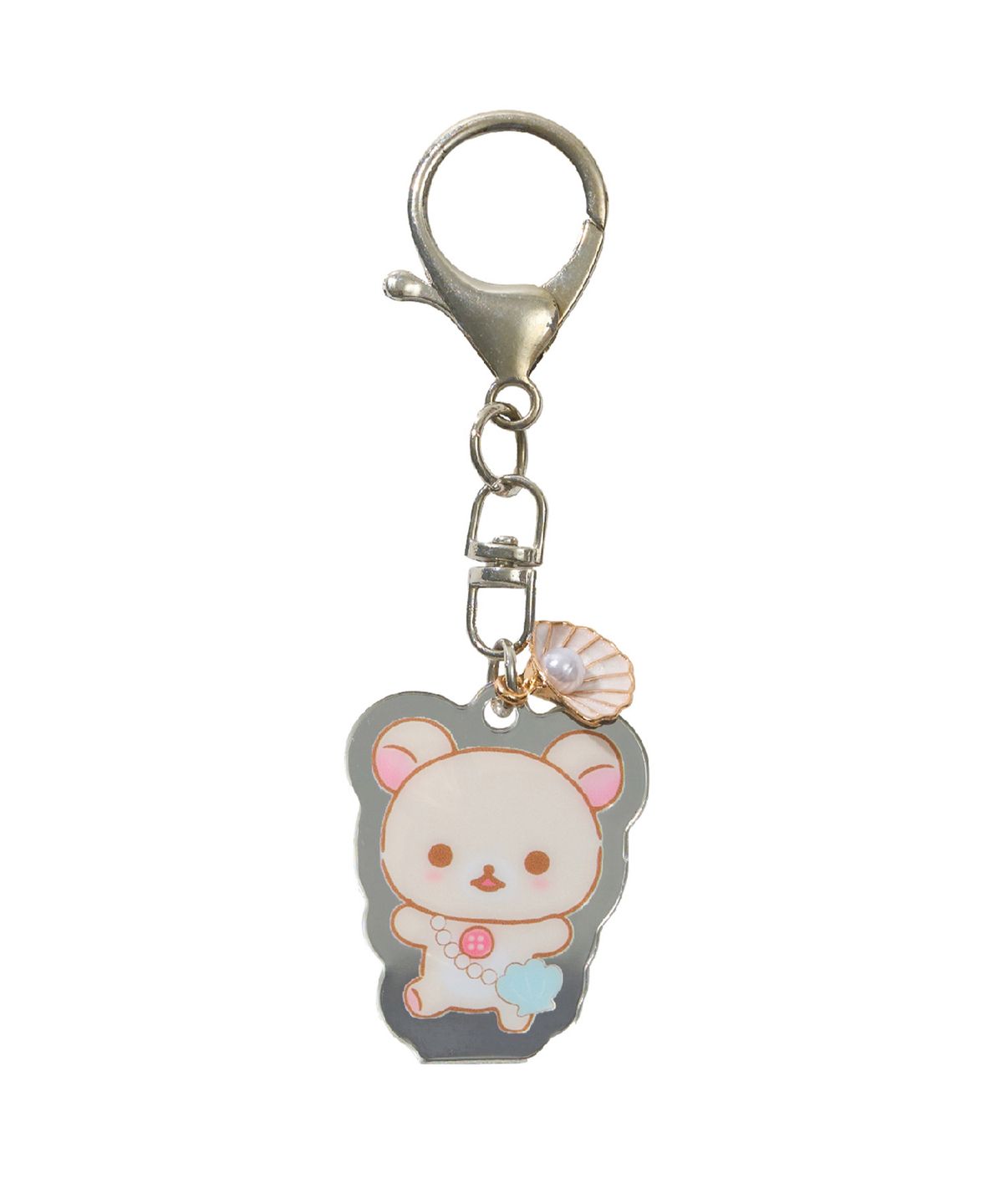 유희(YOUHEE) [KORILAKKUMA] MIRROR KEYRING LIGHT PINK