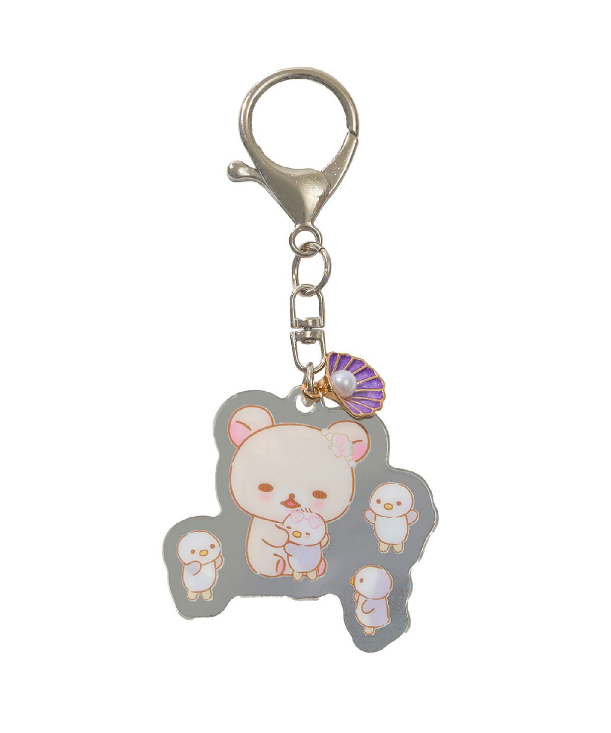 유희(YOUHEE) [KORILAKKUMA] MIRROR KEYRING PURPLE