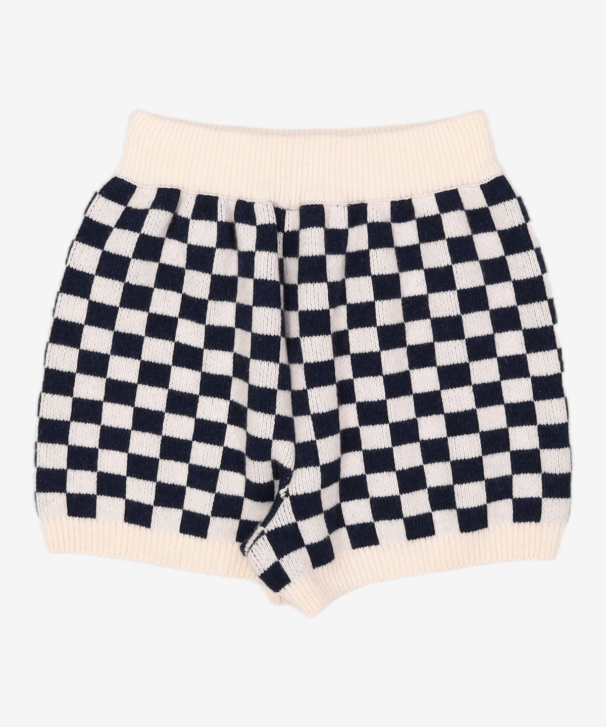트렁크프로젝트(TRUNK PROJECT) Check Knit Short_WHITE/BLACK XXS