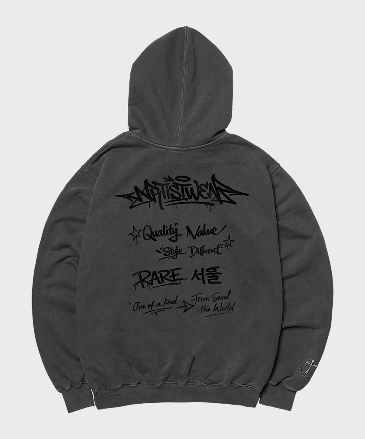 아티스트웨어(ARTISTWEAR) [ATW] 레어서울 피그먼트 후드티 - 2COLOR