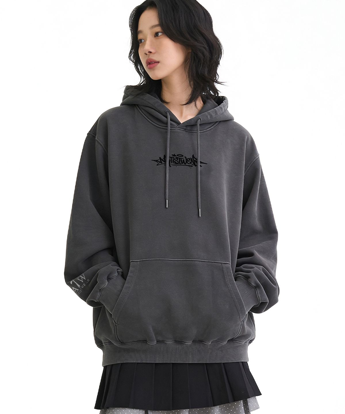 아티스트웨어(ARTISTWEAR) [ATW] 레어서울 피그먼트 후드티 - 2COLOR