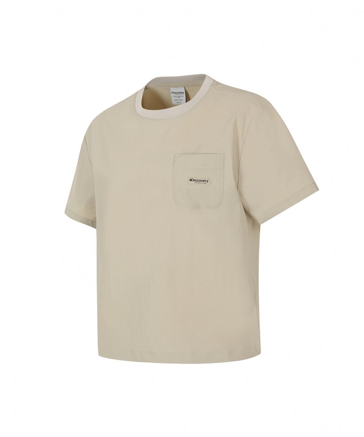디스커버리 익스페디션(DISCOVERY EXPEDITION) 여성 프레시벤트 포켓 우븐 반팔티셔츠 (BEIGE2)