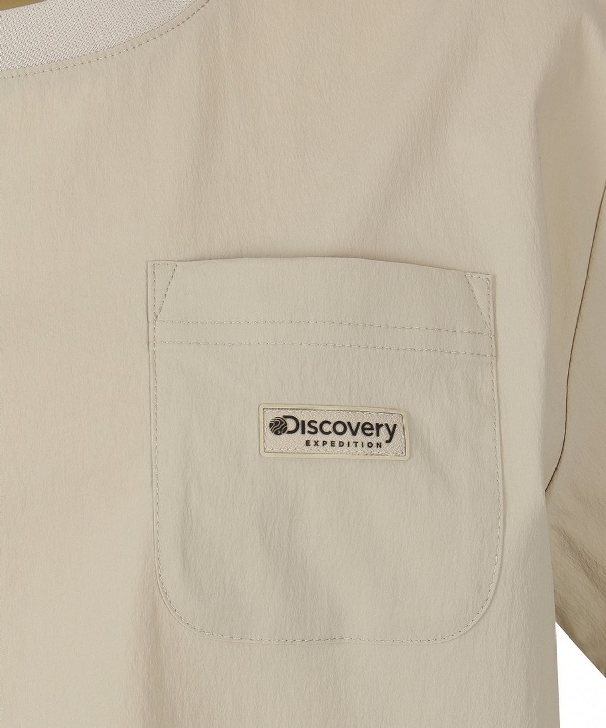 디스커버리 익스페디션(DISCOVERY EXPEDITION) 여성 프레시벤트 포켓 우븐 반팔티셔츠 (BEIGE2)