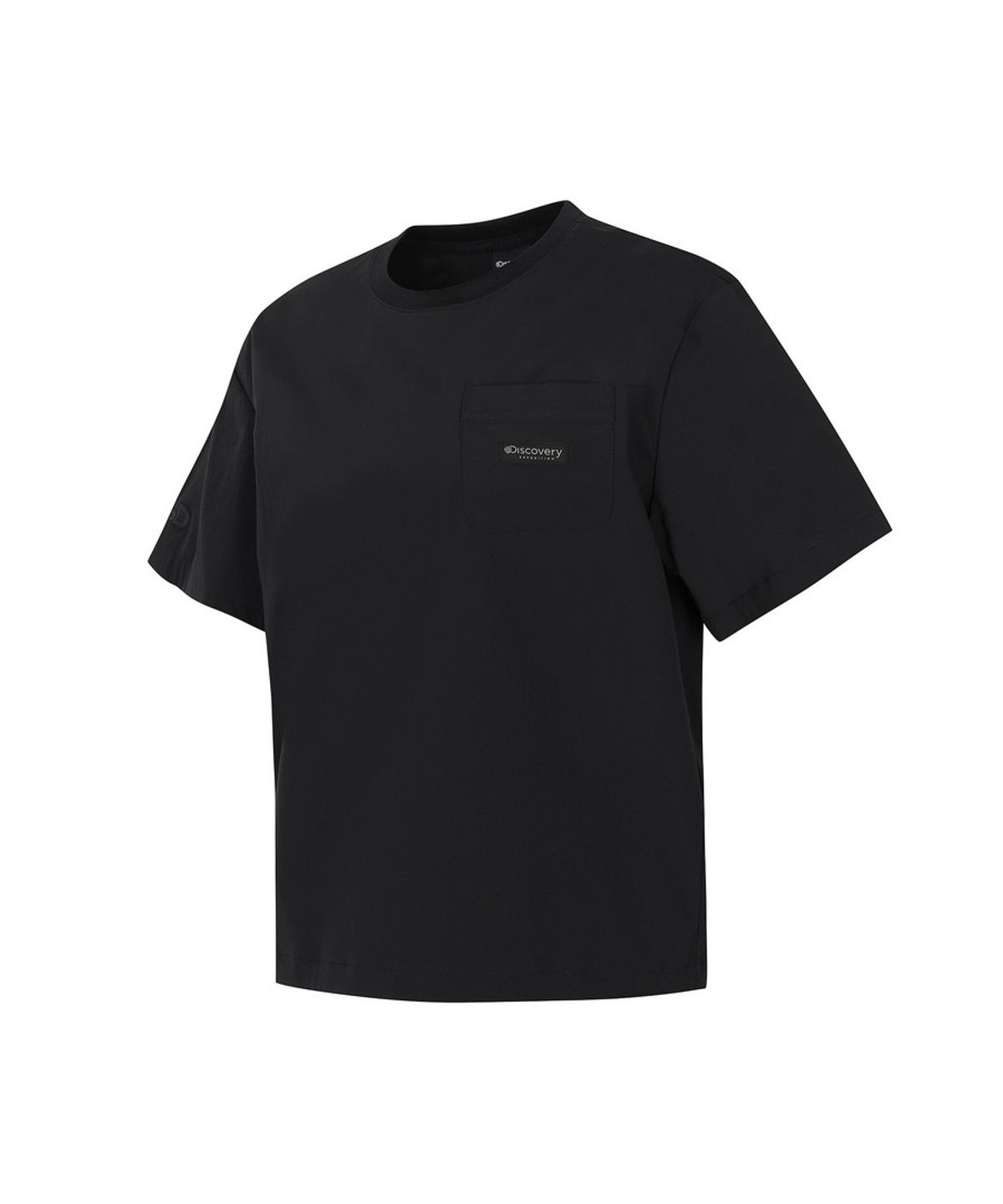 디스커버리 익스페디션(DISCOVERY EXPEDITION) 여성 프레시벤트 포켓 우븐 반팔티셔츠 (BLACK)