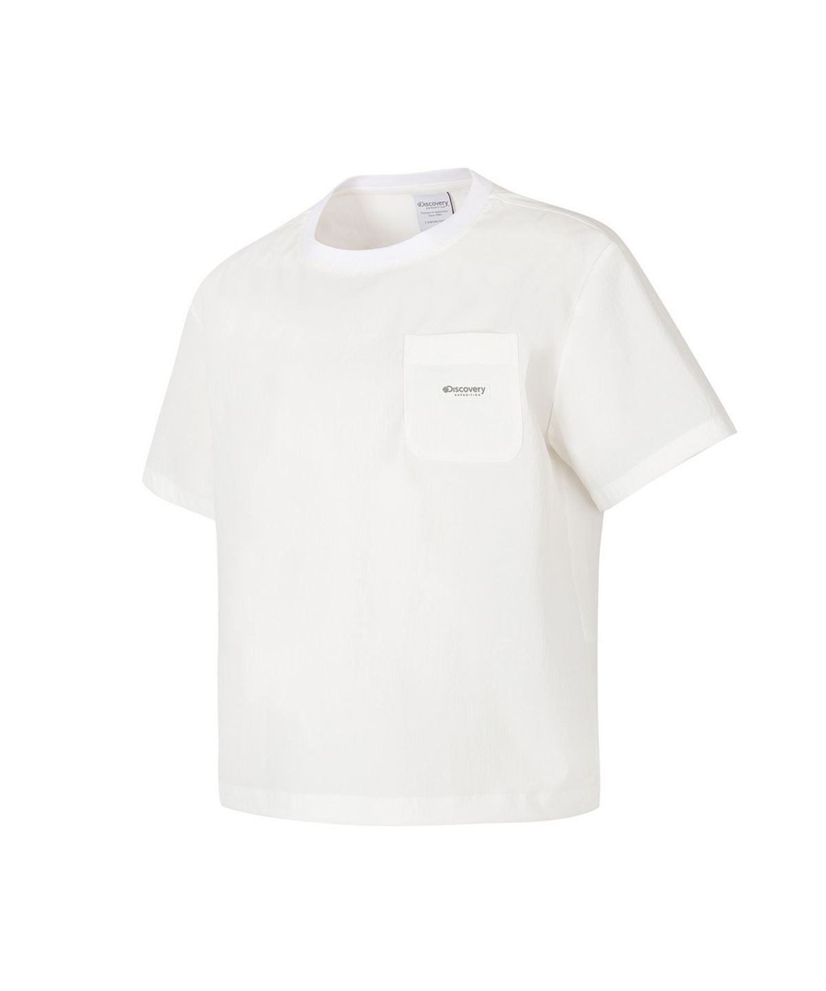 디스커버리 익스페디션(DISCOVERY EXPEDITION) 여성 프레시벤트 포켓 우븐 반팔티셔츠 (WHITE)