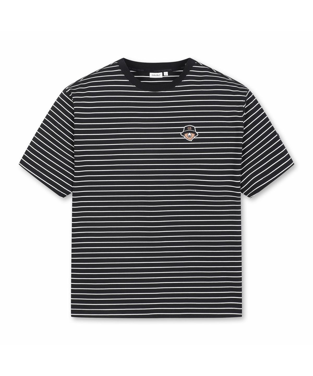 골든베어(GOLDEN BEAR) (M) Striped Crew-neck T-shirt G4TAM26451BKX