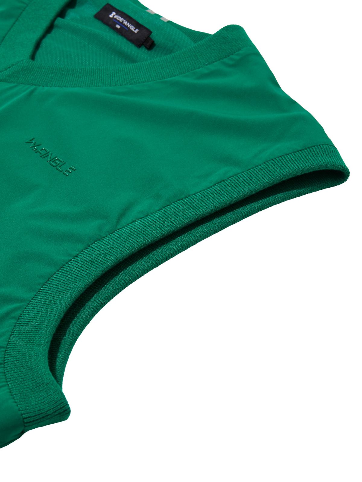 와이드앵글(WIDEANGLE) CO 우븐 하이브리드 스웨터 베스트 M_Dark Green