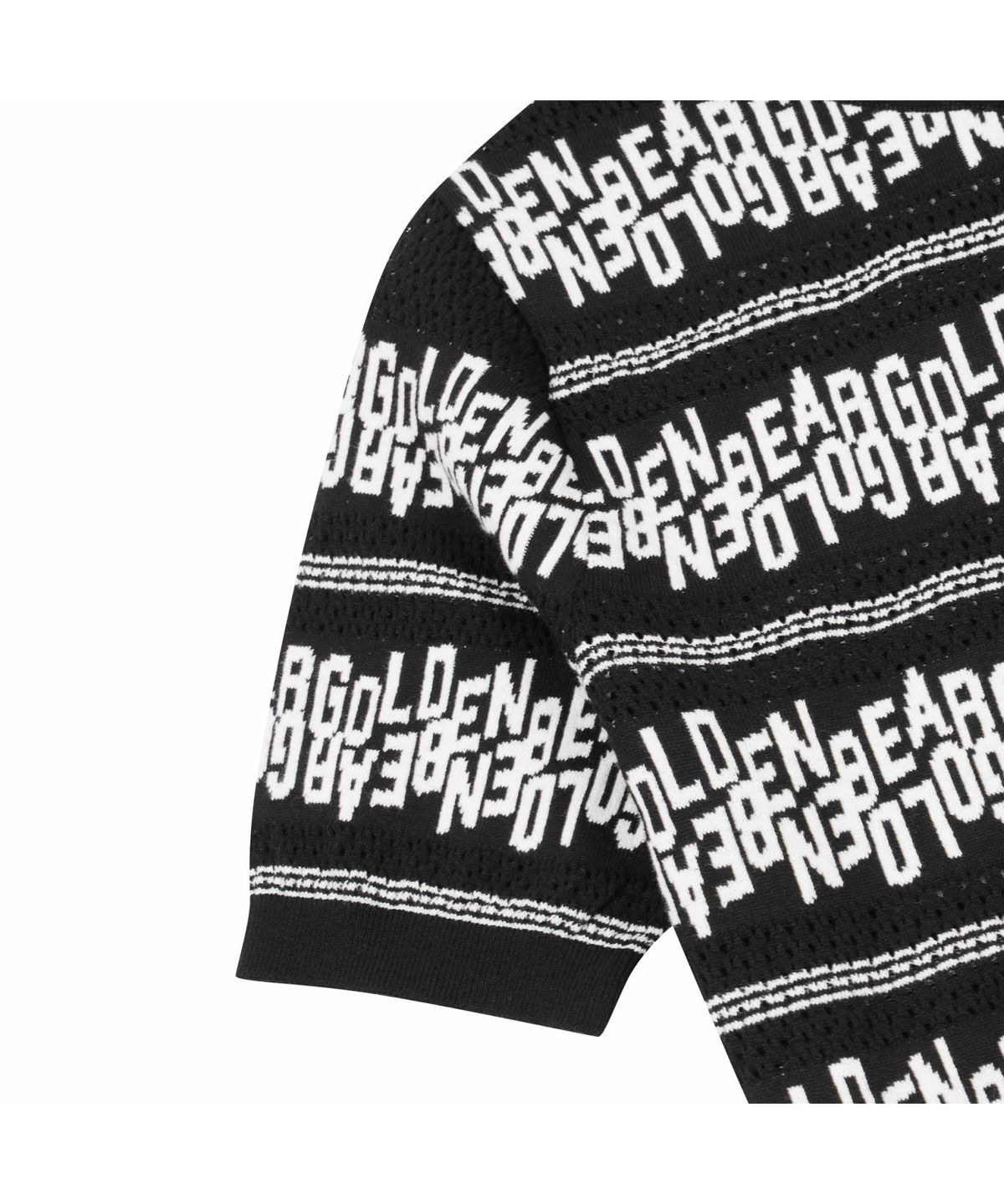골든베어(GOLDEN BEAR) (W) Hoodie Lettered Stripe Sweater G5WAM26301BKX