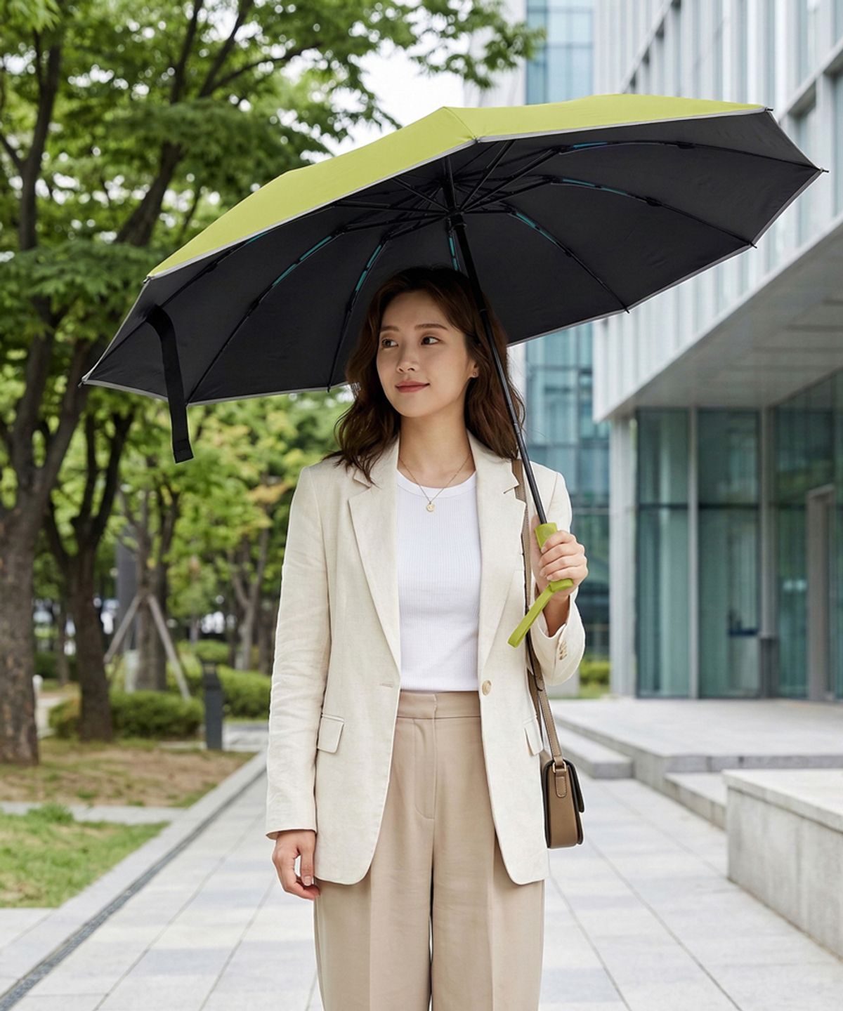 바찌(VACCI) 3단 자동 자외선차단 블랙암막  반대로 접히는  빅사이즈 우산