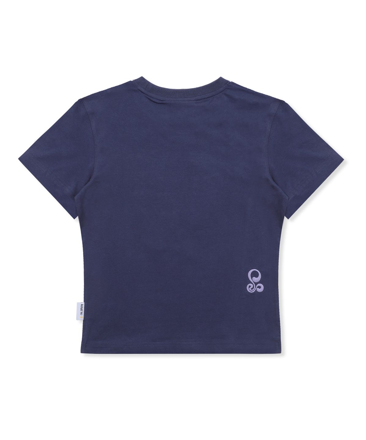 루나키후(RuNaKi'Hu') WXT074 키이로노히 체크 아플리케 티셔츠 (NAVY)
