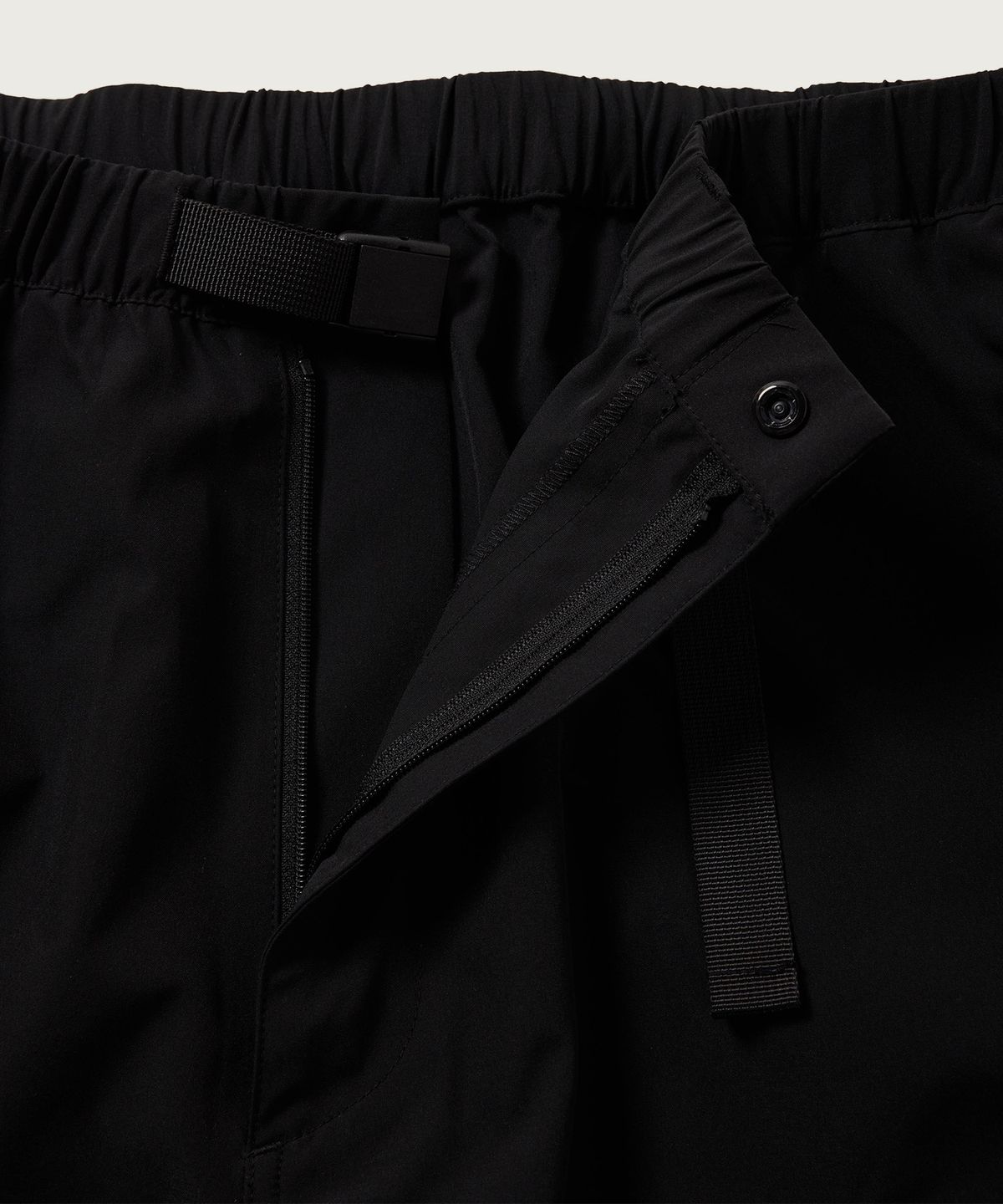 챔피온(CHAMPION) [Black Edition] 라이트웨이트 벨티드 팬츠 Off Black