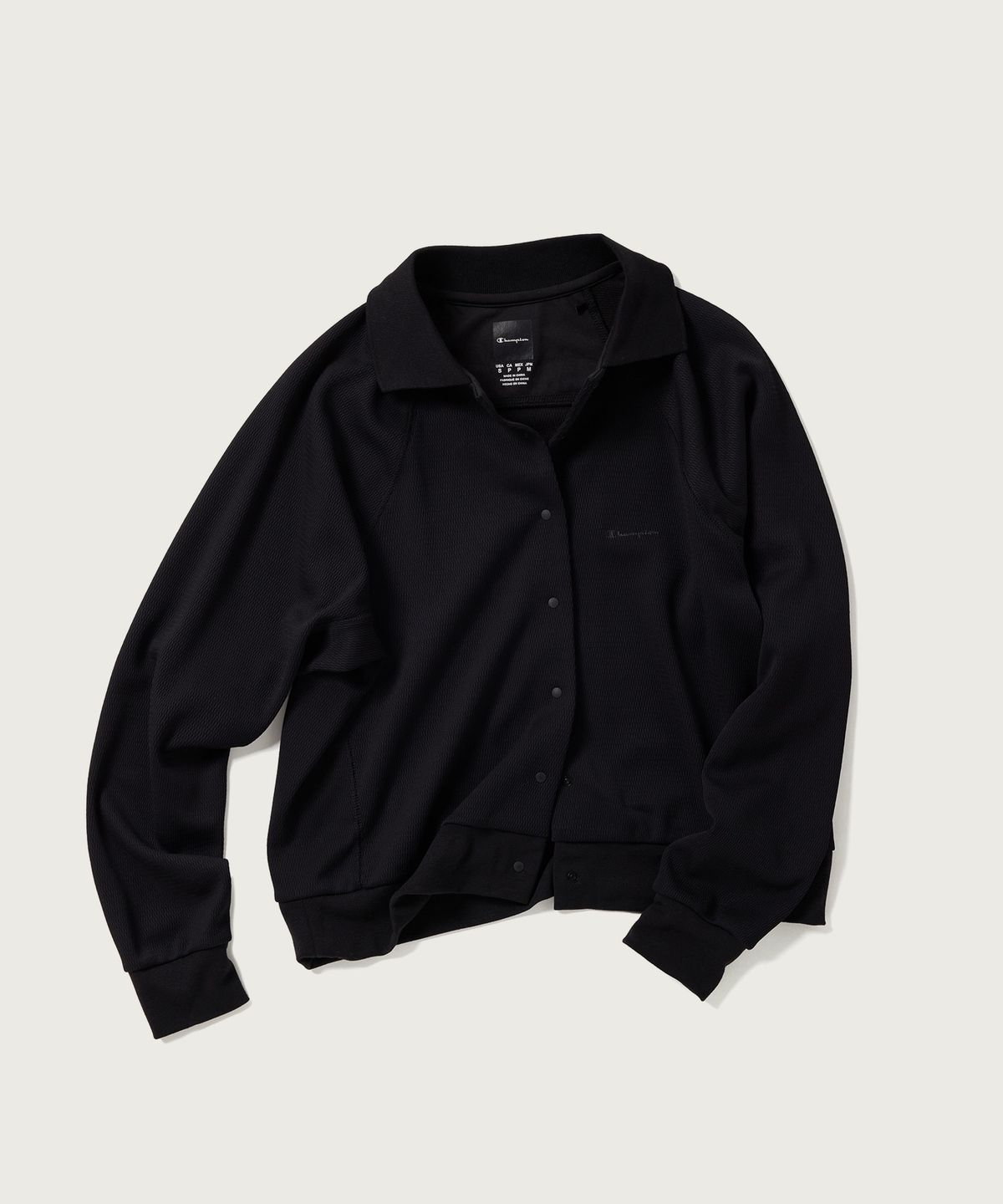 챔피온(CHAMPION) [Black Edition] 여성 레글런 가디건 Off Black