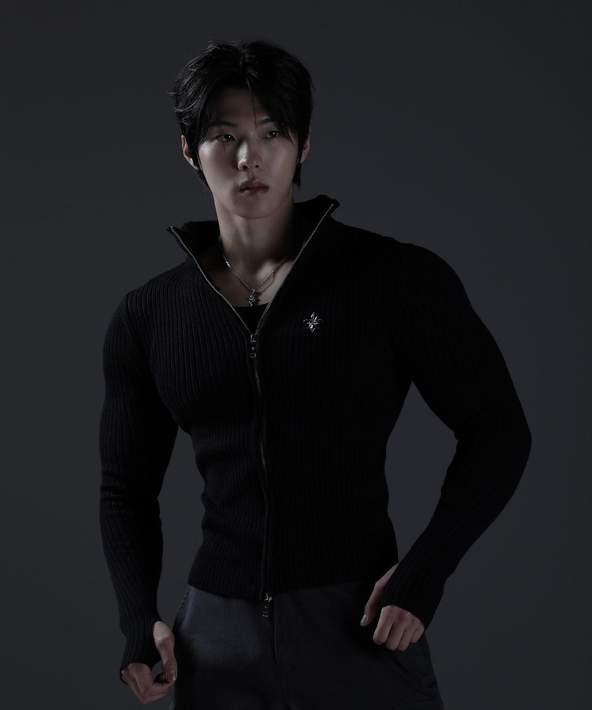 카미드(CARMID) 글로리 핸드워머 투웨이 니트 집업 [블랙]