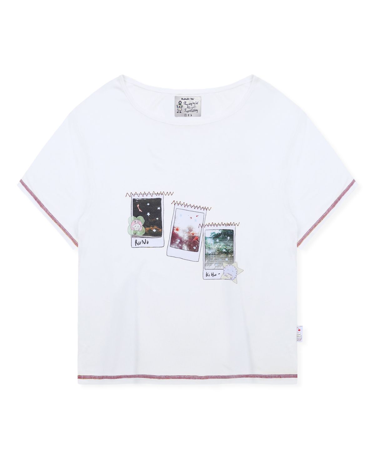 루나키후(RuNaKi'Hu') WXT089 츠즈리 원숄더 티셔츠 (WHITE)