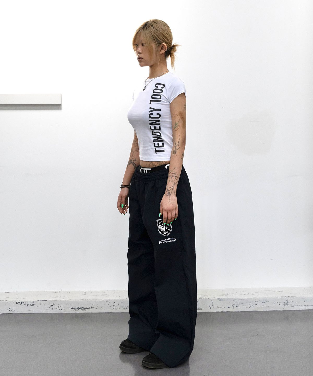 씨티씨(CTC) Double line nylon pants (navy)