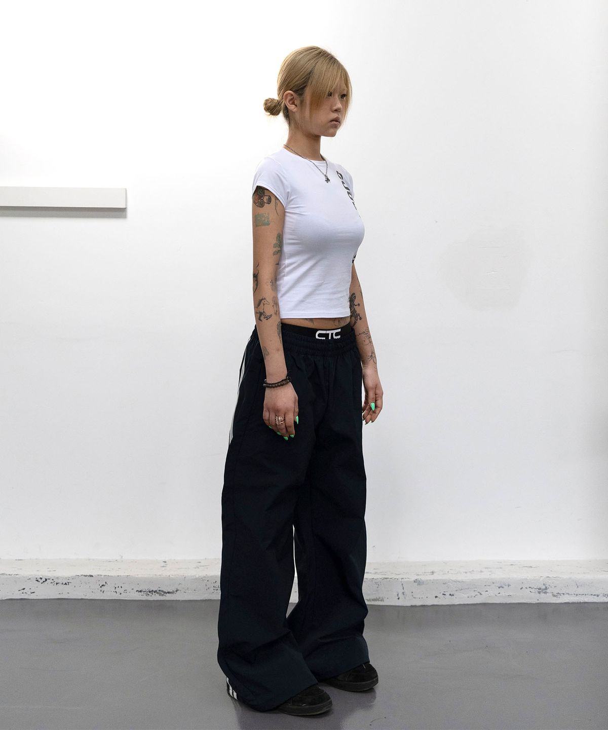씨티씨(CTC) Double line nylon pants (navy)