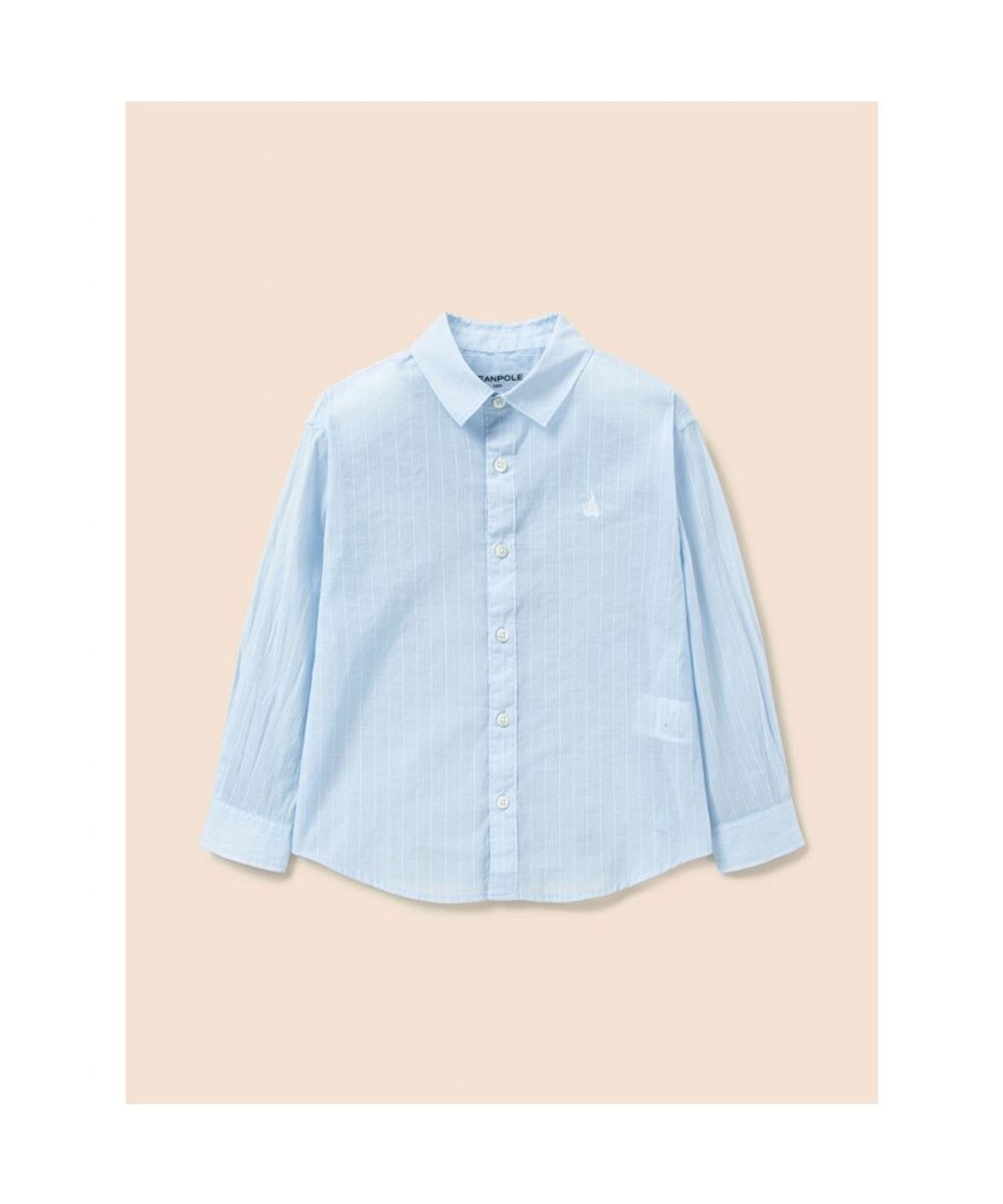 빈폴 키즈(BEANPOLE KIDS) 스트라이프 오버핏 시어 셔츠  스카이 블루 (BI6364U01Q)