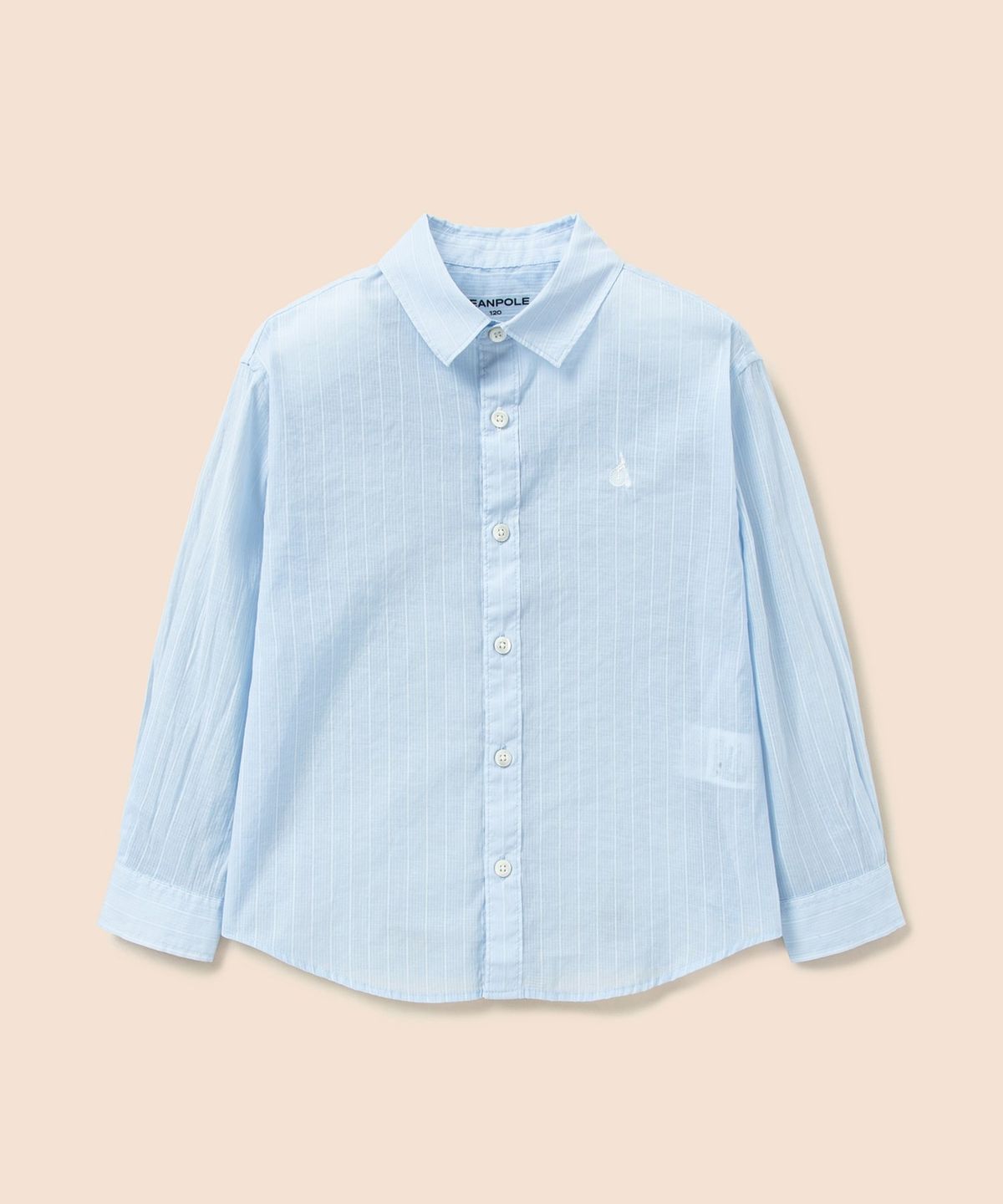 빈폴 키즈(BEANPOLE KIDS) 스트라이프 오버핏 시어 셔츠  스카이 블루 (BI6364U01Q)