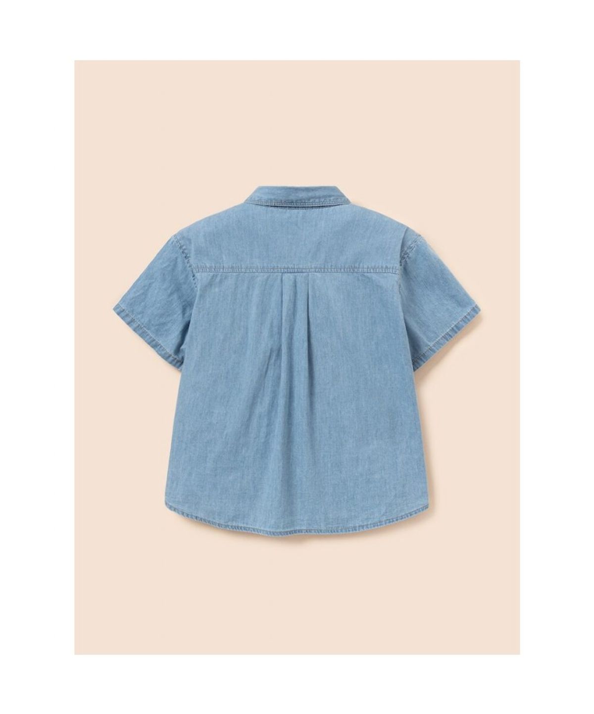 빈폴 키즈(BEANPOLE KIDS) [Essential] 데님 반소매 셔츠  스카이 블루 (BI6365UE2Q)