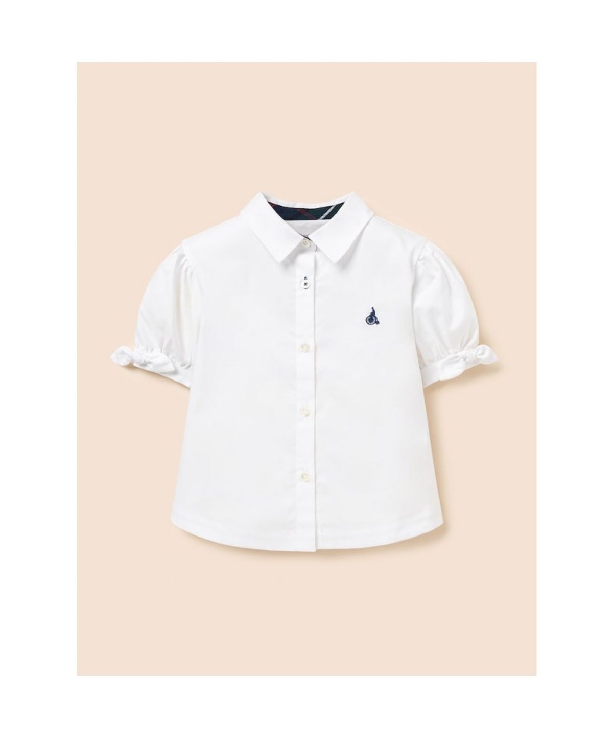 빈폴 키즈(BEANPOLE KIDS) [Essential] 여아 옥스포드 반소매 셔츠  화이트 (BI6365GE11)